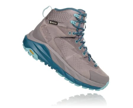 Hoka One One Kaha Gore-tex Ženske Pohodniški Čevlji Siva / Svetlo Turkizna SI-357984I